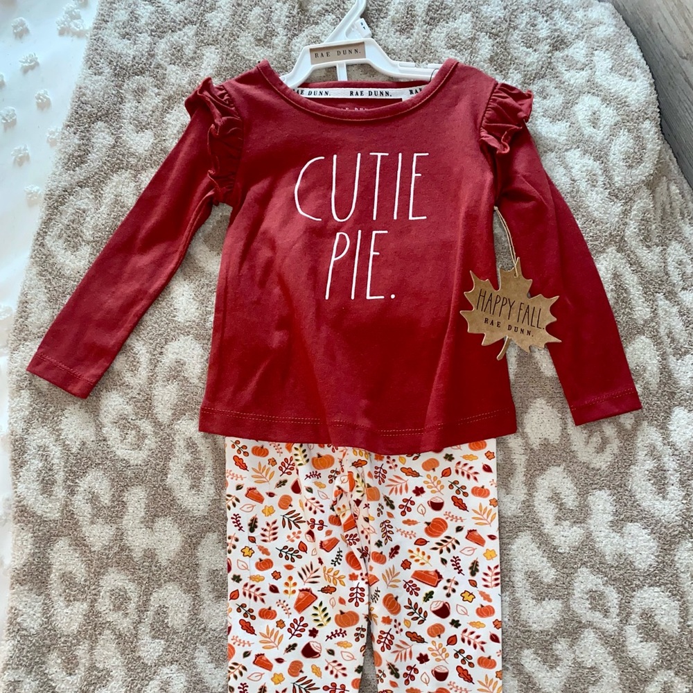 Rae Dunn toddler “Cutie Pie” outfit set